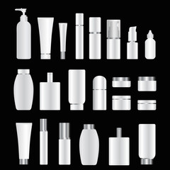 Vector set of cosmetics bottles packaging