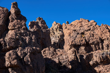 Teide National Park Roques de Garcia in Tenerife at Canary Islands