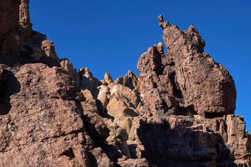 Teide National Park Roques de Garcia in Tenerife at Canary Islands