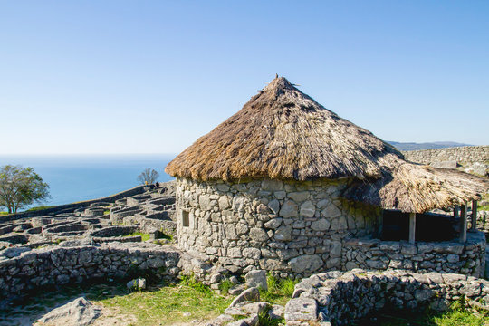 Ruins of Castro de Santa Trega, Pontevedra, Galicia, Spain.