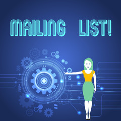 Handwriting text Mailing List. Conceptual photo Names and addresses of showing you are going to send something