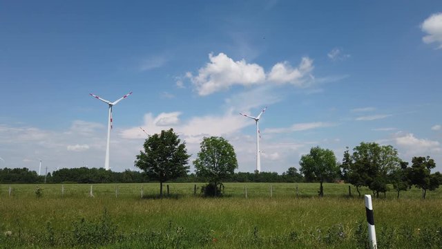 Windraeder mit Wiese