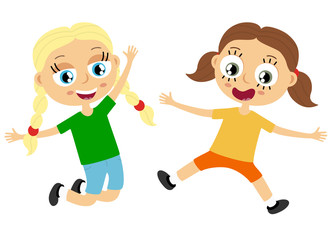 Happy kids having fun