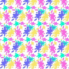 Pattern of colorful blots on a transparent background