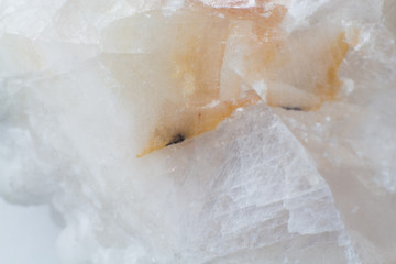 Texture of natural untreated white calcite macro