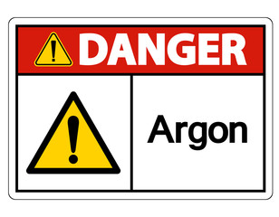 Danger Argon Symbol Sign Isolate On White Background,Vector Illustration