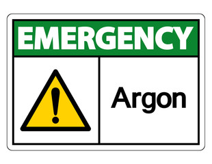 Emergency Argon Symbol Sign Isolate On White Background,Vector Illustration