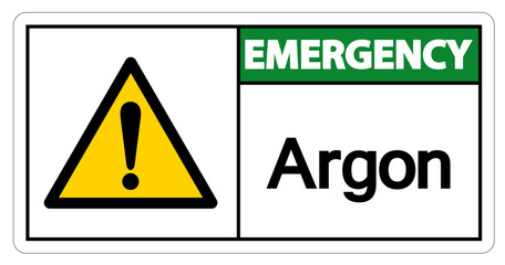 Emergency Argon Symbol Sign Isolate On White Background,Vector Illustration