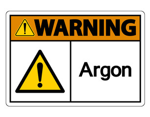 Warning Argon Symbol Sign Isolate On White Background,Vector Illustration