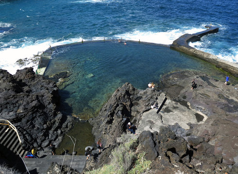 tural pool among lava rocks