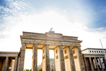 Fototapeta na wymiar Branderburg Gate in Berlin, Germany with the Morning Sun