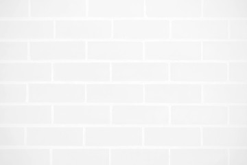 Close up standard brick pattern,Empty white brick wall textured background.