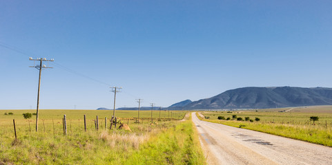 View of an empty country highway road