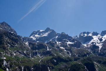 Bellissimo panorama al rifugio Brunone Alpi Orobie montagna Bergamo Italia