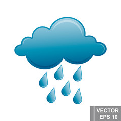 Cloud. Weather icon. Cartoon style. For your design.