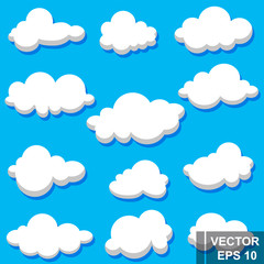 Cloud. Weather icon. Cartoon style. For your design.