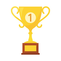 Award. Golden trophy cup, vector illustration
