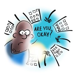 Man leaned over the victim