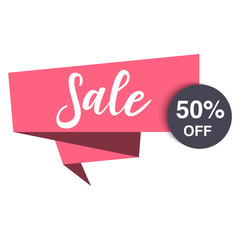 Sale badge banner, vector illustration