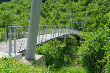 Hängebrücke im Maggiatal, Tessin, Schweiz