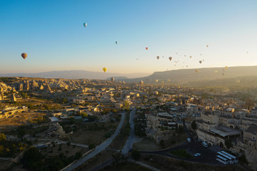 sunset in the city