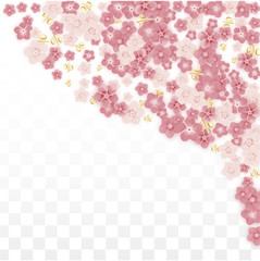 Vector Spring or Summer Sale Background with Flowers and Percent for Banner Design. Good for Special Hot Holiday Discount Offer, Black Friday, Fashion Promotion Action. Romantic Sakura Illustration.