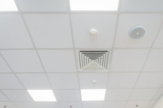 Design and details of the modern device ceilings in the room.