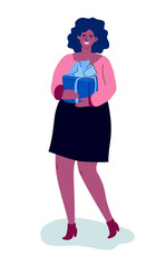 Happy birthday - modern colorful flat design style illustration