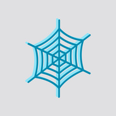  Spider web icon.Isometric and 3D view.
