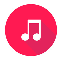 Music note vector icon. Sound, song and melody symbol.