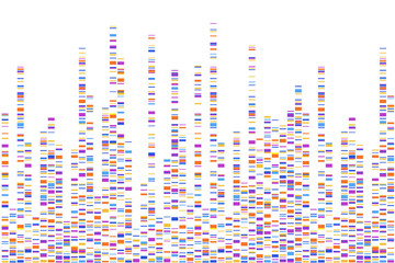 Dna test infographic. Vector illustration. Genome sequence map. Template for your design. Background, wallpaper. Barcoding. Big Genomic Data Visualization