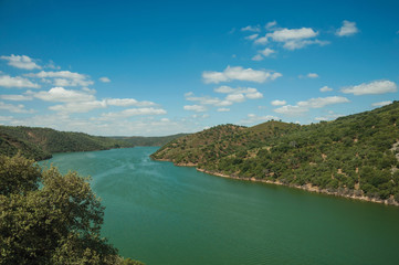 Obraz na płótnie Canvas Valley with the Tagus River at the Monfrague National Park