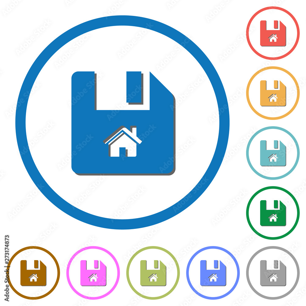 Poster start file icons with shadows and outlines