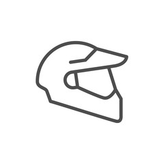 Modern helmet line outline icon