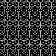 Abstract hexagonal structures in technology and science style. Bundle of hexagon pattern with white and black background color