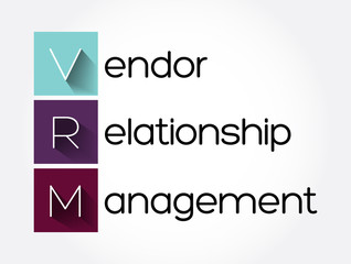 VRM - Vendor Relationship Management acronym, business concept background