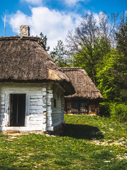 Fototapeta na wymiar Abandoned wooden houses in the countryside
