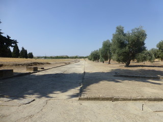 Roman ruins of Italica. Santiponce. Sevilla. Andalusia.Spain