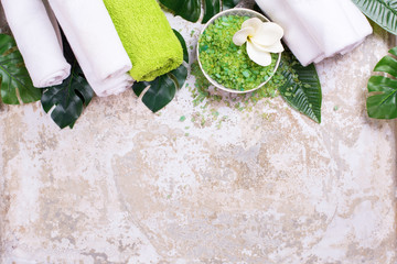 Organic skin care flat lay.