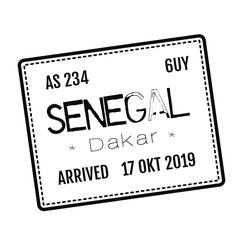 DAKAR, SENEGAL mail delivery stamp