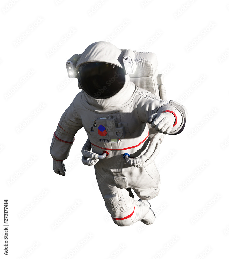 Canvas Prints astronaut isolated on white background. floating