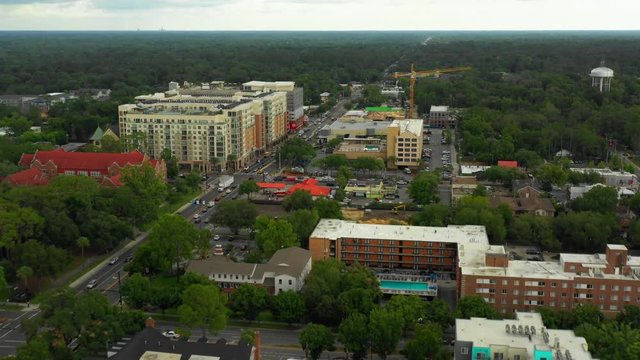Aerial video Gainesville Florida near UF Campus
