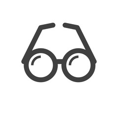 Vector outlined glasses icon on white background