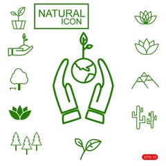 a simple set of natural icons
