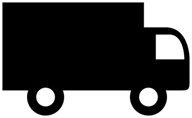 Delivery truck icon silhouette. Vector illustration.