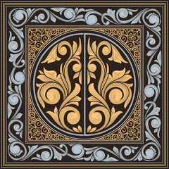 Vintage ornate decorative design card