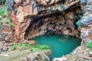 Fototapeta na wymiar The Grotto of the God Pan in israel