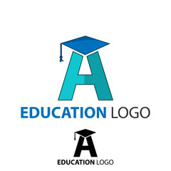 Graduation logo stock, Letter A, Education logo.
