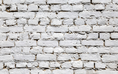 White brick wall as background texture