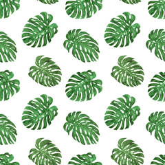 Tropical Leaves Seamless Repeat Pattern